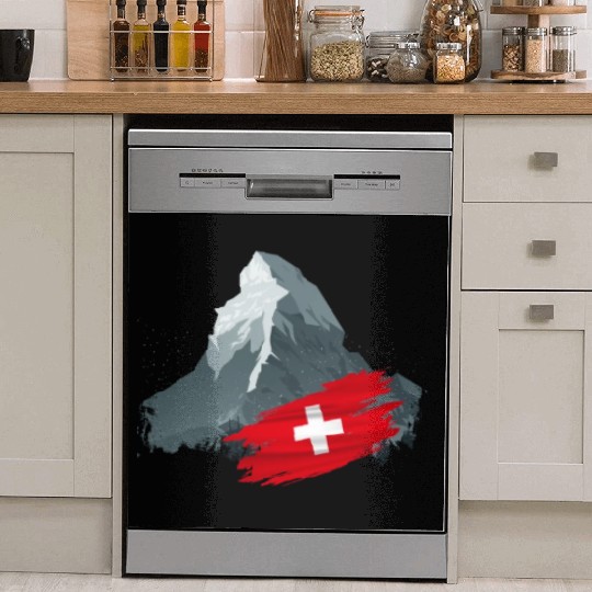 Vacation Skiing, Hiking, Mountain Switzerland Dish Washer Covers