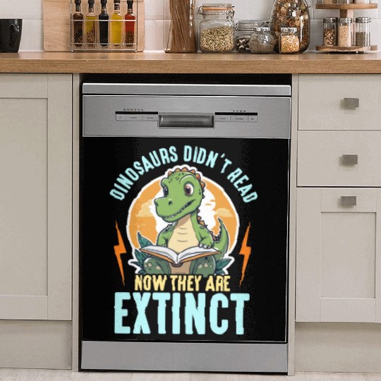Literature Teacher Dinosaurs Didn't Read Librarian Dish Washer Covers