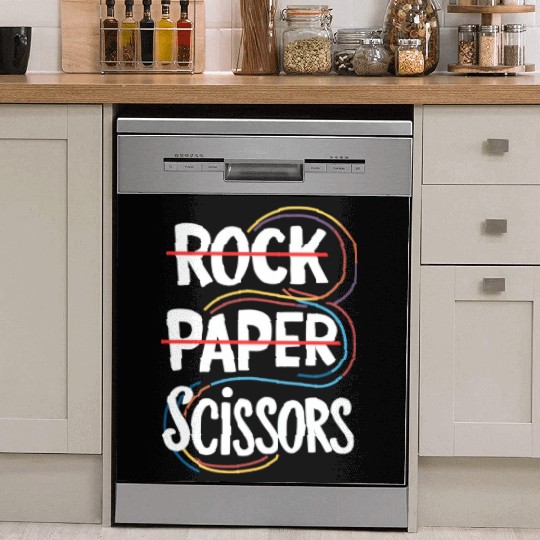 Rock Paper Scissors Lesbian Funny Gay Pride LGBT Dish Washer Covers