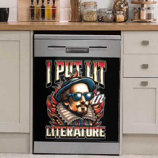 Literature Teacher I Put Lit In Literature Bookish Dish Washer Covers