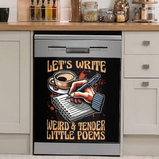 Poetry Lover Let's Write Weird & Tender Literature Dish Washer Covers