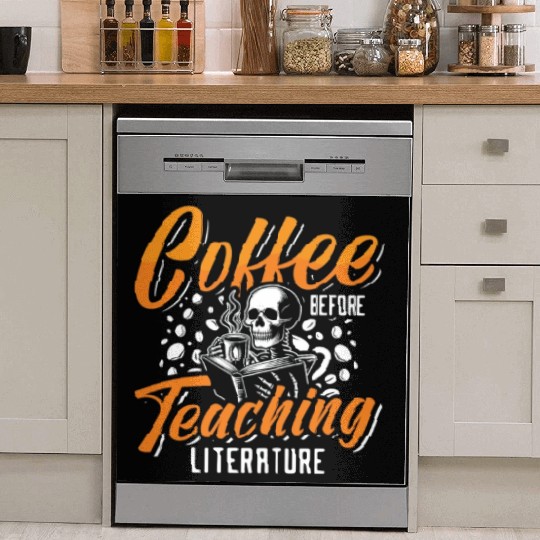 Literature Teacher Coffee Bookworm Coffee Lover Dish Washer Covers