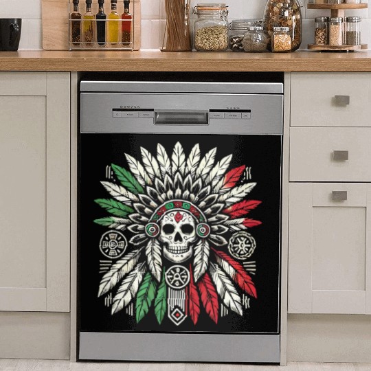 Aztec Warrior Indigenous Mexican Aztec Jaguar Dish Washer Covers