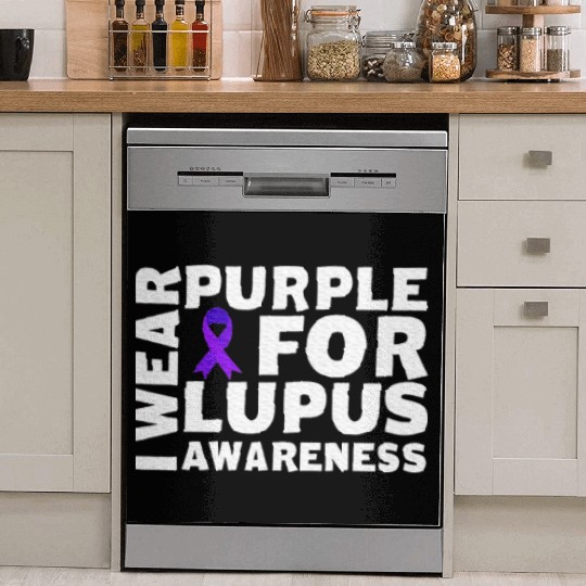 I Wear Purple For Lupus Awareness Month Lupus Dish Washer Covers