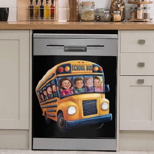 School Bus Adventures Dish Washer Covers