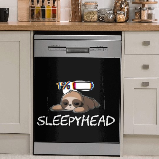 Sleepyhead funny meme sloth Dish Washer Covers