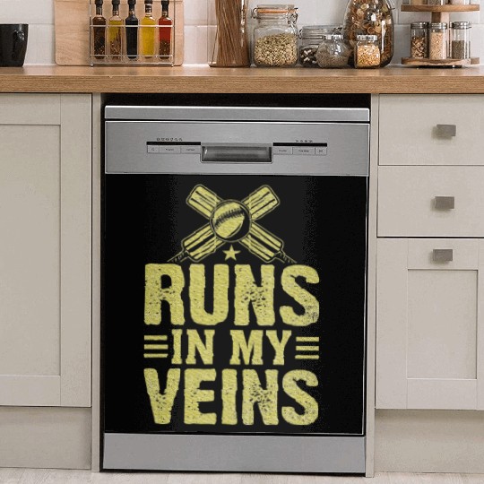 Cricket runs in my Veins Cricket Dish Washer Covers