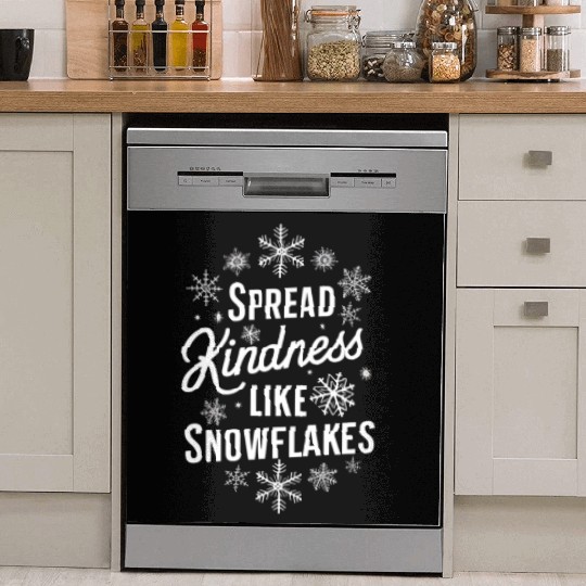 Xmas Spread Kindness Like Snowflakes Christmas Dish Washer Covers
