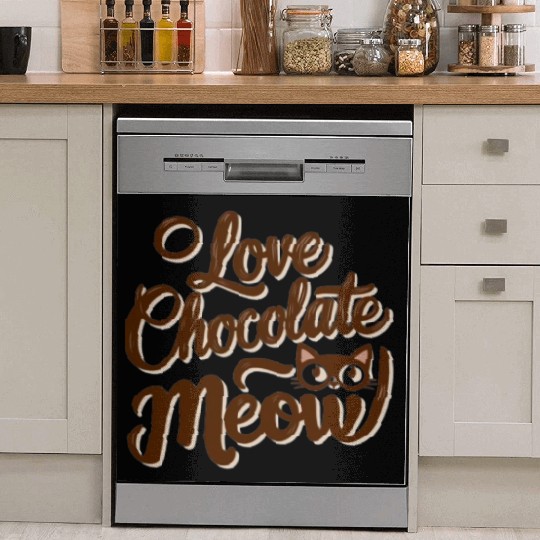 I love chocolate & cats Dish Washer Covers