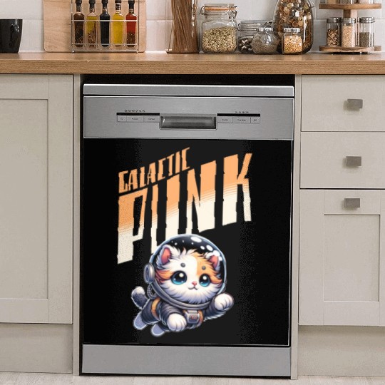 punk galaxy kitty Dish Washer Covers