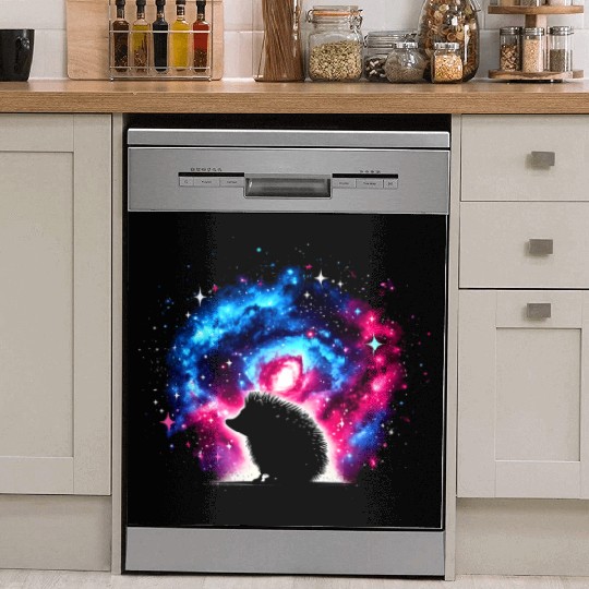 Cool Hedgehog Galaxy Space Art Dish Washer Covers