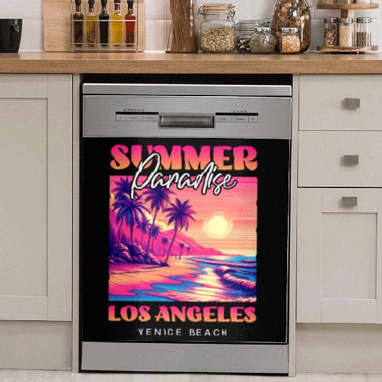 Summer Paradise Los Angeles Venice Beach Dish Washer Covers