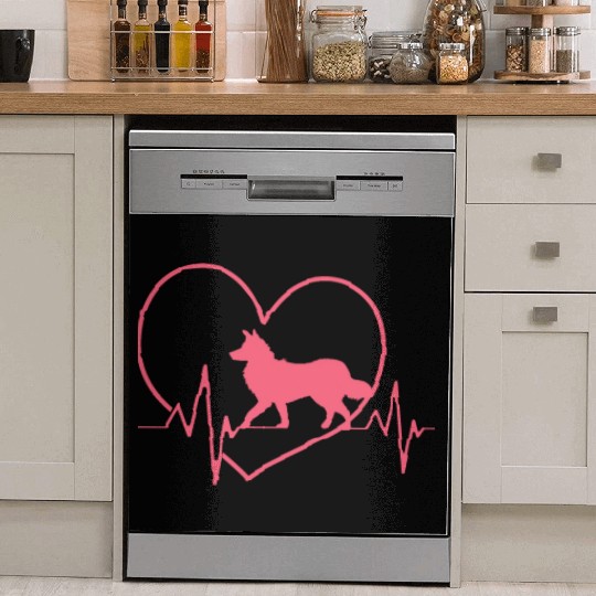 Border Collie Dog Heartbeat Border Collie Lover Dish Washer Covers