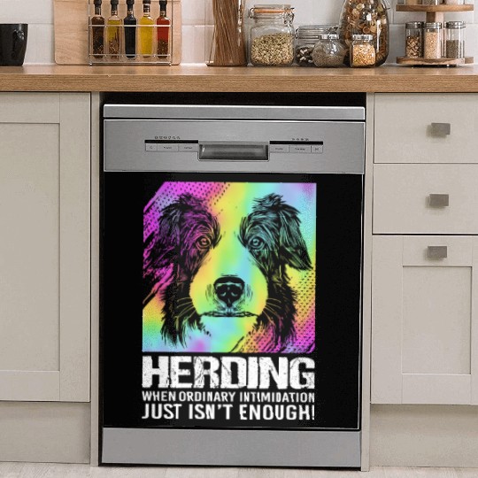 Dog Humor Pet Puppy Owner Funny Border Collie Dish Washer Covers