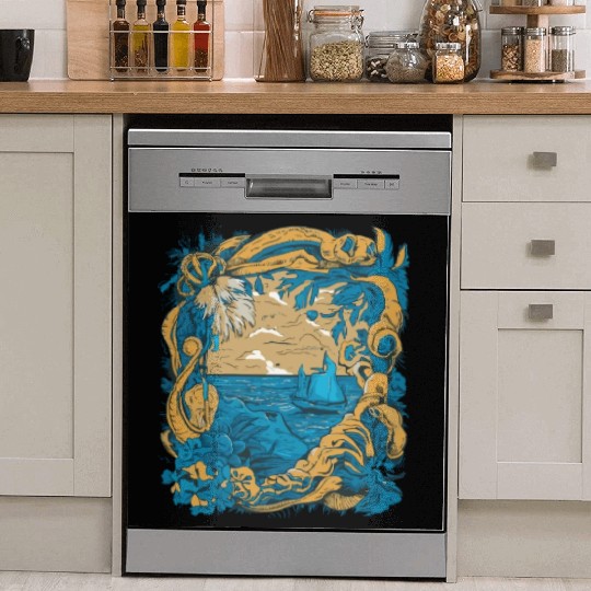 Sun Kissed Shores A Mediterranean Odyssey Dish Washer Covers