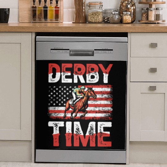 Derby Time Louisville Kentucky Horse Racing Dish Washer Covers