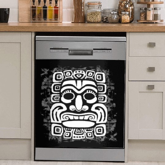 Maya God Mayan Mythology Kauil Mask Dish Washer Covers