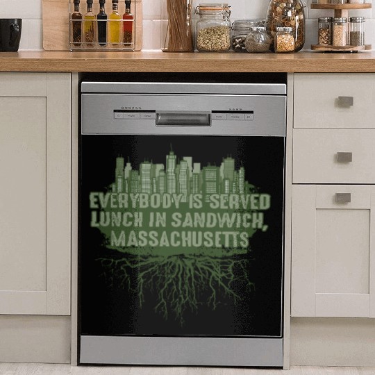 Whats Lunch in Sandwich Massachusetts Pun MA Joke Dish Washer Covers