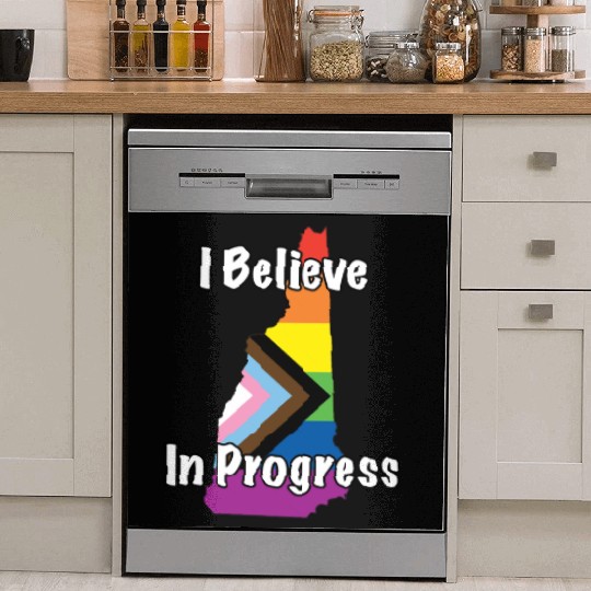 New Hampshire Pride Believe in Progress Flag Dish Washer Covers