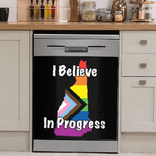New Hampshire Pride Believe in Progress Flag Dish Washer Covers