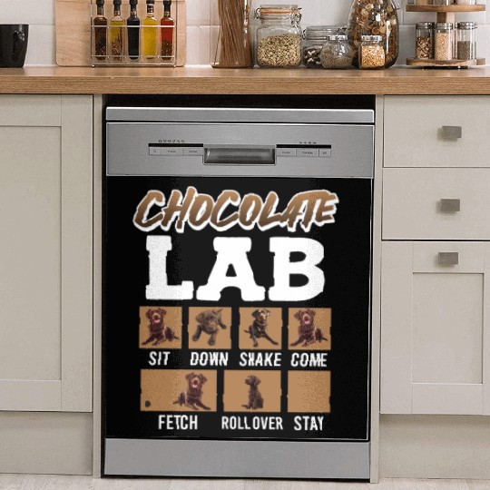 Labrador Retriever CHOCOLATE LAB Commandos Dish Washer Covers