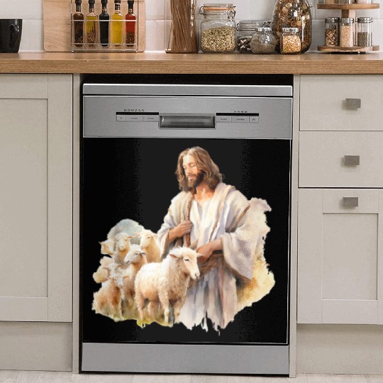 Lord Jesus Church Sheep Peace Dish Washer Covers