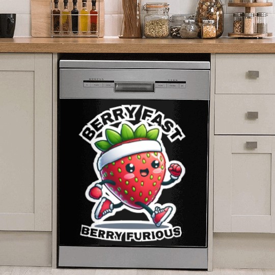 Berry Fast Berry Furious Running Strawberry Dish Washer Covers