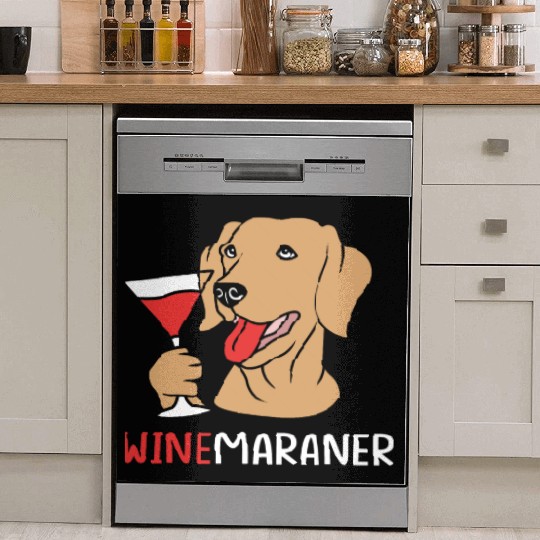 Winemaraner Dog Mom Wine Lover Funny Weimaraner Dish Washer Covers