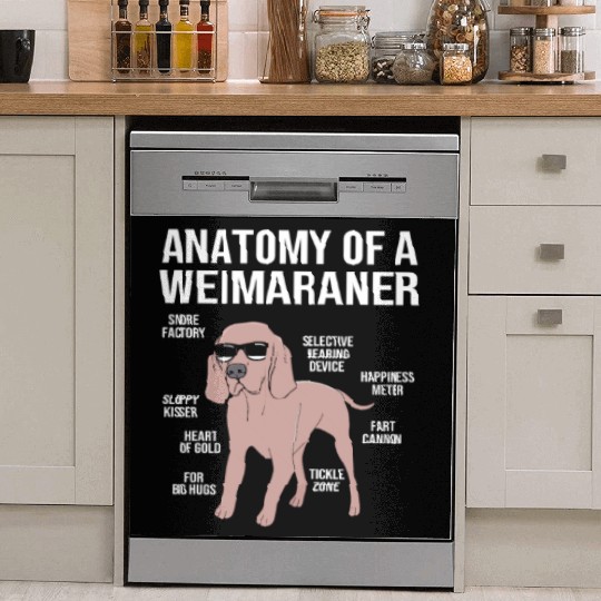 Dog With Sunglasses Anatomy Of A Weimaraner Dish Washer Covers