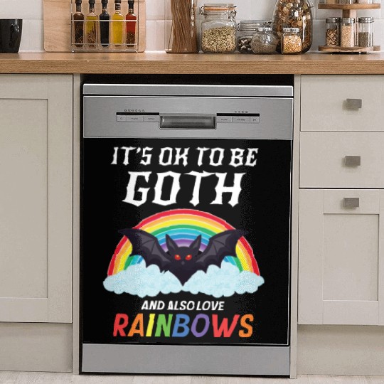 Goth Rock Satan Unicorn Festivals Death Metal Dish Washer Covers