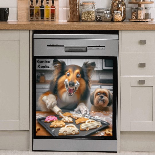 Cool and funny food dog Dish Washer Covers