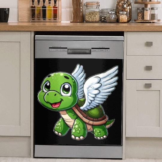 Turtle Angel Wings Halo Farm Farmer Dish Washer Covers