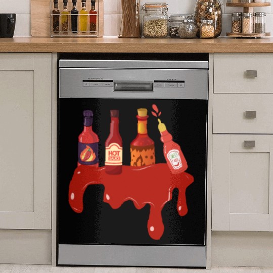 Hot Sauce Hot Sauces Foodie Tea Spicy Hot Dish Washer Covers