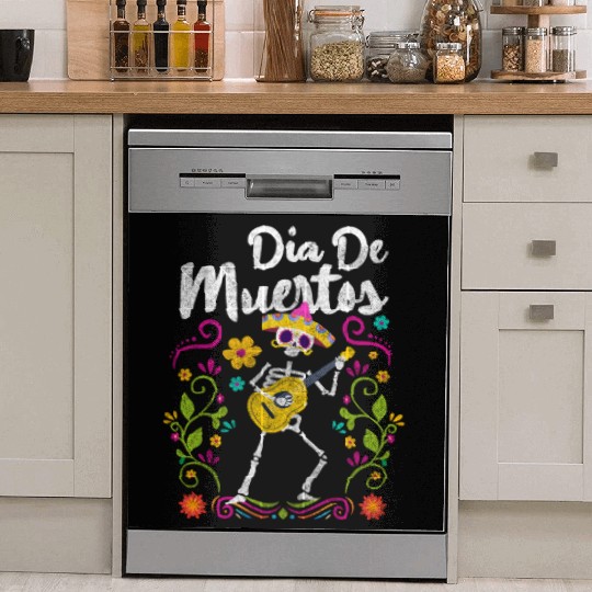 Dia De Muertos Death Skeleton Commemoration Dish Washer Covers
