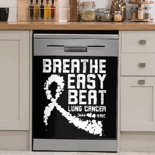 Breathe Easy Beat Lung Cancer Awareness Warriors Dish Washer Covers