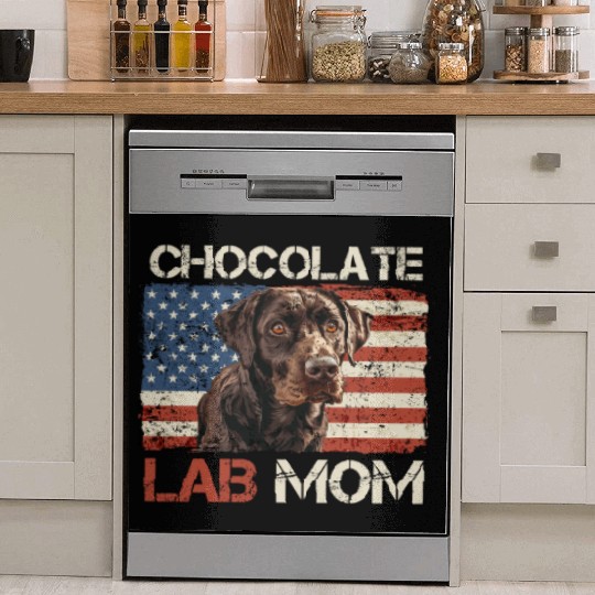 Labrador Retriever CHOCOLATE LAB MOM Labrador Dish Washer Covers