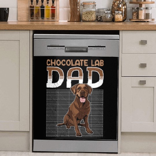 Labrador CHOCOLATE LAB DAD Labrador Owner Dish Washer Covers