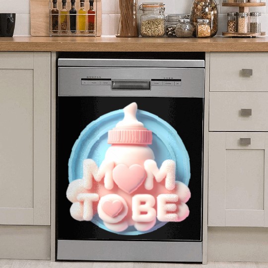 Cute Mom To Be Baby Announcement Design Dish Washer Covers