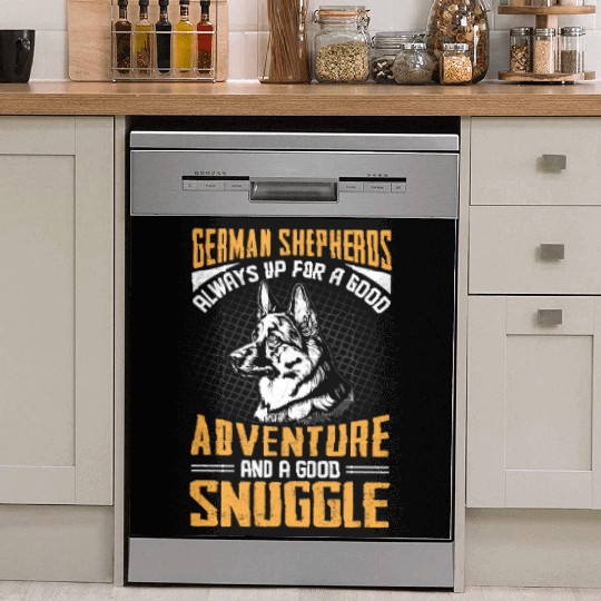 German Shepherds always up for a good adventure Dish Washer Covers