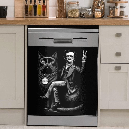 Edgar Allan Poe Riding Dish Washer Covers