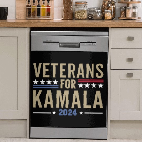 Veterans For Kamala Harris 2024 Election Dish Washer Covers