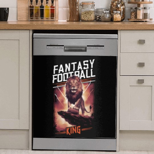 FANTASY FOOTBALL KING LION FANTASY FOOTBALL CHAMP Dish Washer Covers