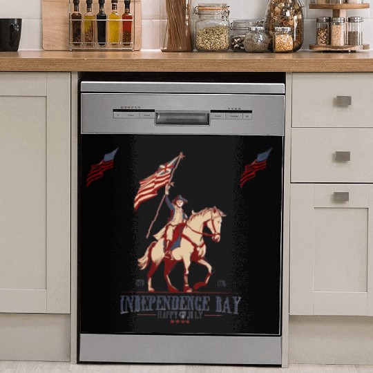 tism, USA culture, a horse, and George Washington: Dish Washer Covers