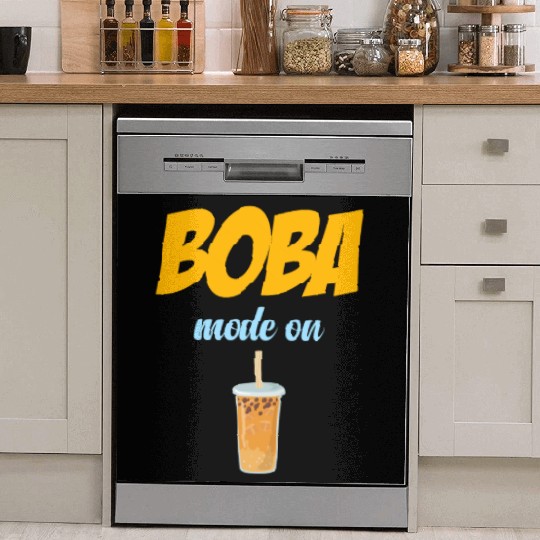 Boba Mode On Tea Lover Bubble Japan K-pop Korean Dish Washer Covers