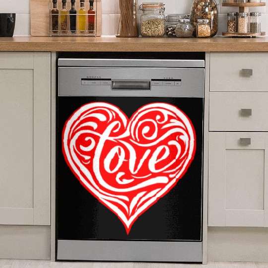 Tribal Love Heart LIKE US ON FACEBOOK # Dish Washer Covers