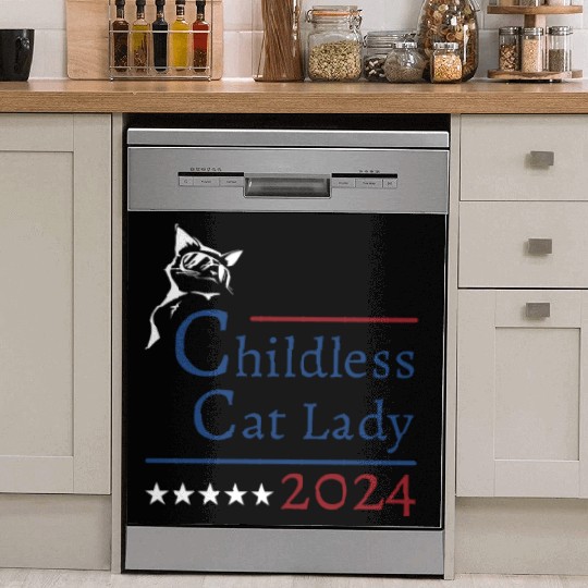 "Childless Cat Lady" Kamala Harris 2024 Dish Washer Covers
