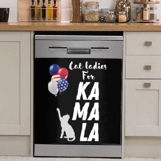 Cat ladies voting for Kamala Dish Washer Covers