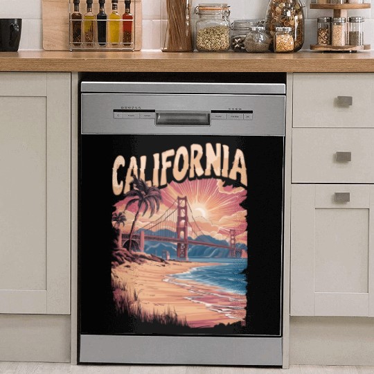 CALIFORNIA GOLDEN GATE BRIDGE BAY AREA Dish Washer Covers