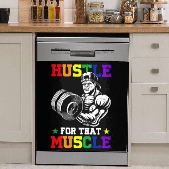 Hustle For That Muscle Motivational Dish Washer Covers