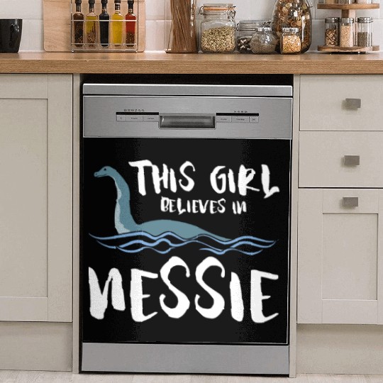 Girl Believes In Nessie Loch Ness Cryptid Dish Washer Covers